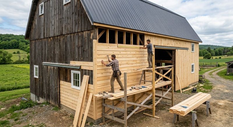 Barn Siding Installation in North Sutton, NH