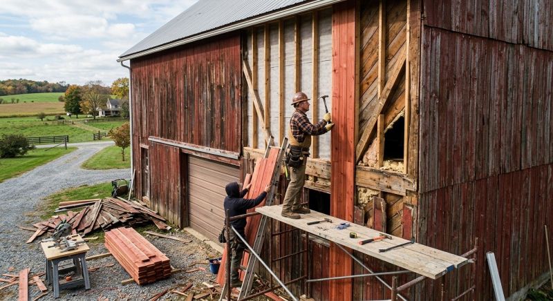 Barn Siding Replacement in Sunapee, NH
