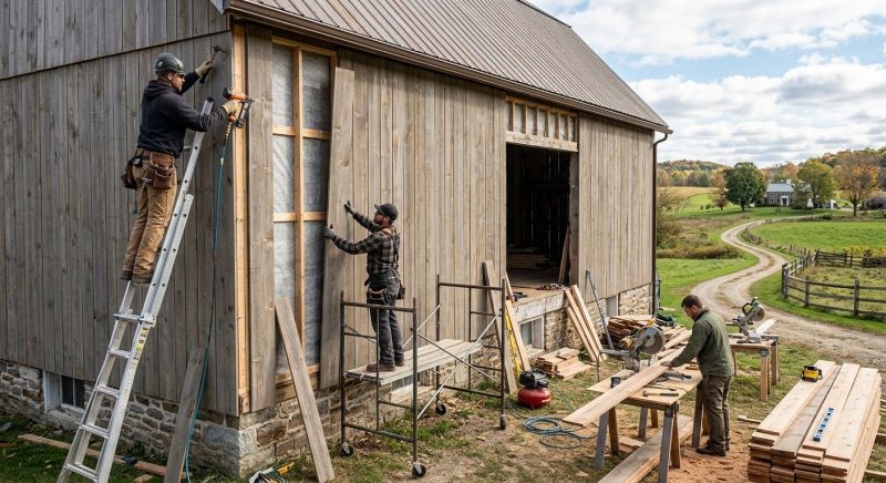 Barn Siding Replacement in West Lebanon, NH