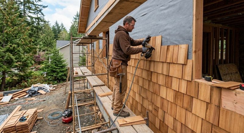 Cedar Siding Installation in North Sutton, NH