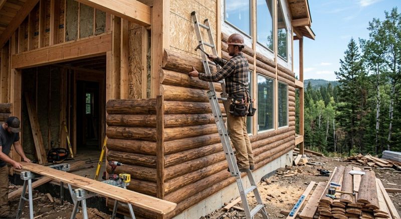 Log Siding Installation in Hartland, VT