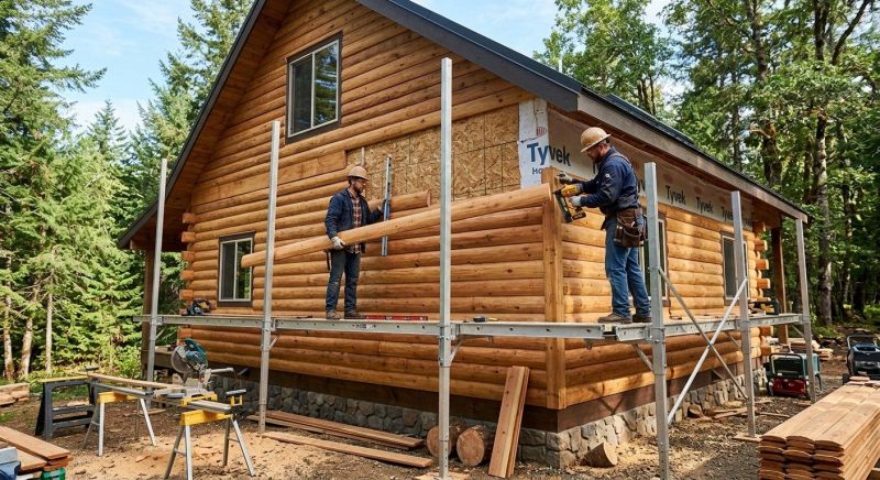 Log Siding Installation in Hartland, VT