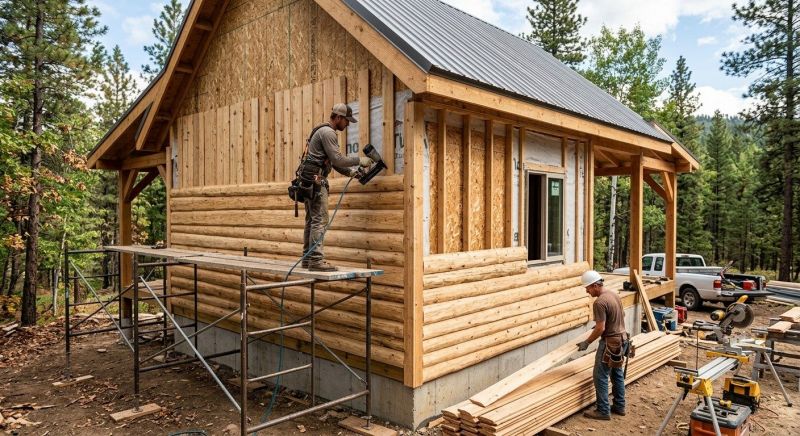 Log Siding Installation in New London, NH