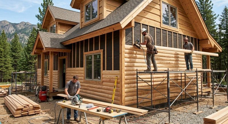 Log Siding Installation in North Sutton, NH