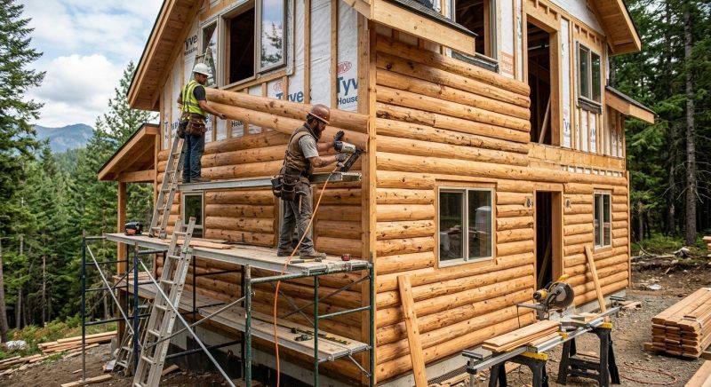 Log Siding Installation in Windsor, VT