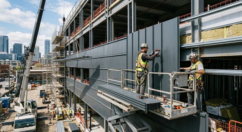 Steel Cladding Installation in Sunapee, NH