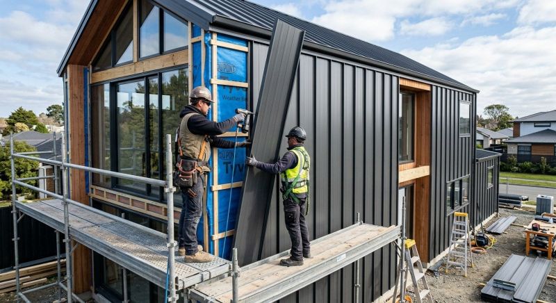 Steel Cladding Installation in Sunapee, NH
