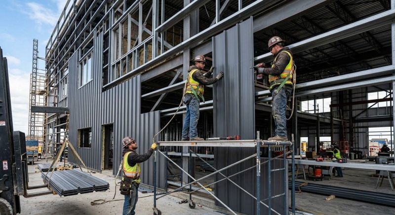 Steel Cladding Installation in Sunapee, NH