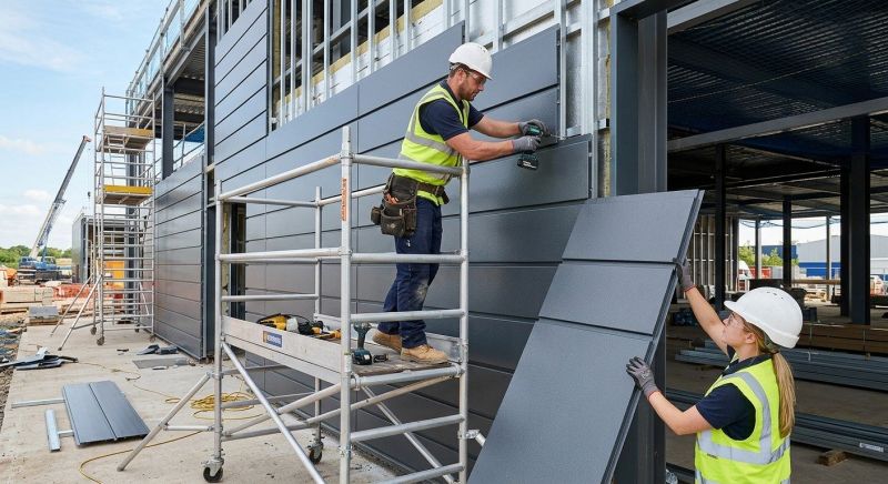 Steel Cladding Installation in Sunapee, NH