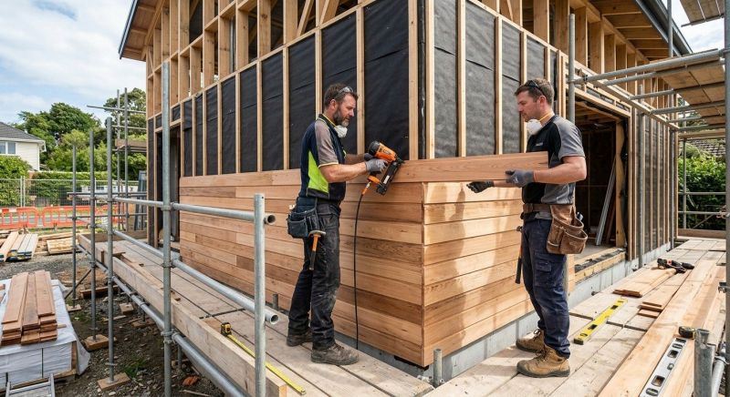Wood Cladding Installation in Newport, NH