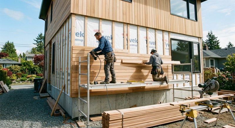 Wood Cladding Installation in West Lebanon, NH